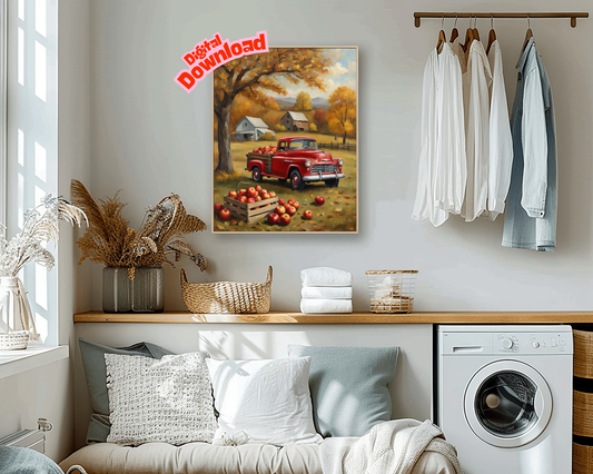 AquilVision 1950s Pickup Truck Wall Art Digital Print