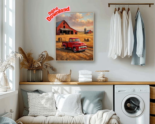 AquilVision Vintage Farmhouse Decor Painting Digital Art