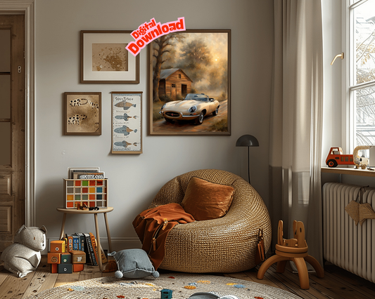 AquilVision Vintage Countryside Oil Painting Digital Art - AquilVision