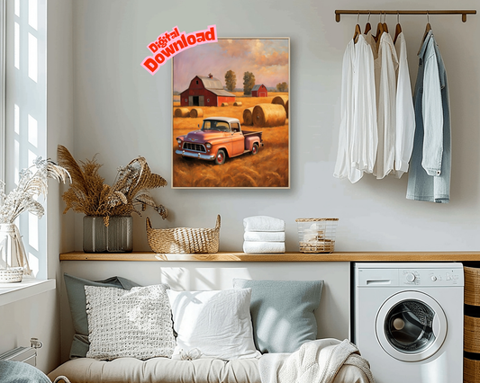 AquilVision Digital Golden Harvest Field Wall Art Print