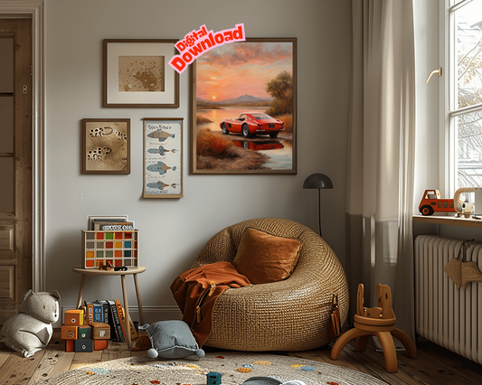 AquilVision Quiet Sunset Landscape Painting Digital Art AquilVision