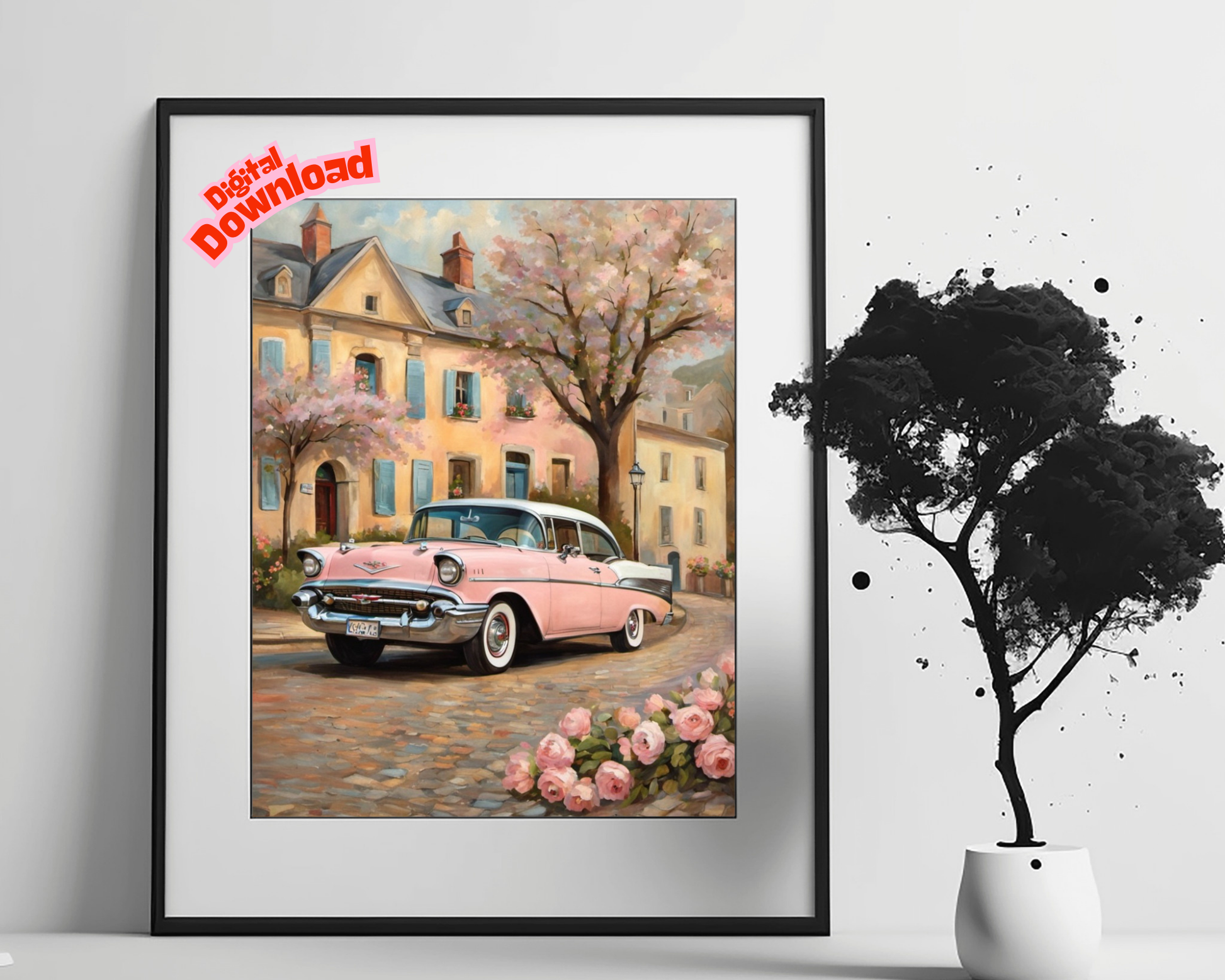 AquilVision Romantic Floral Wall Decor Digital Art - AquilVision