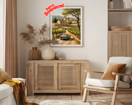 AquilVision Downloadable Golden Hour Landscape Painting Print Ready AquilVision