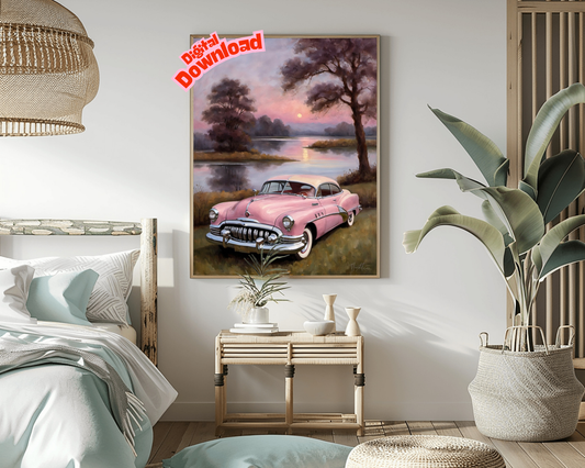 AquilVision Vintage Car Wall Art Digital Download