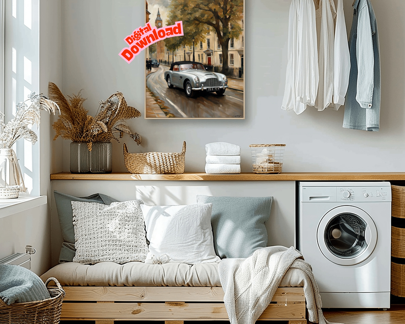 AquilVision Classic 1950s Roadster Wall Art Digital Print - AquilVision