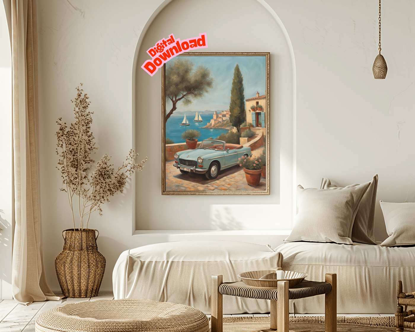 AquilVision Serene Terrace Landscape Artwork Digital Print AquilVision