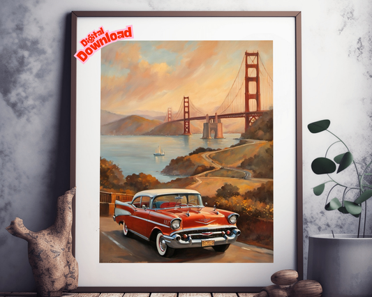 AquilVision Scenic Sunset Landscape Painting Digital Art