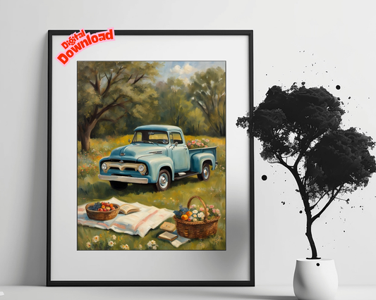 AquilVision Digital Vintage Spring Nature Decor Art Print