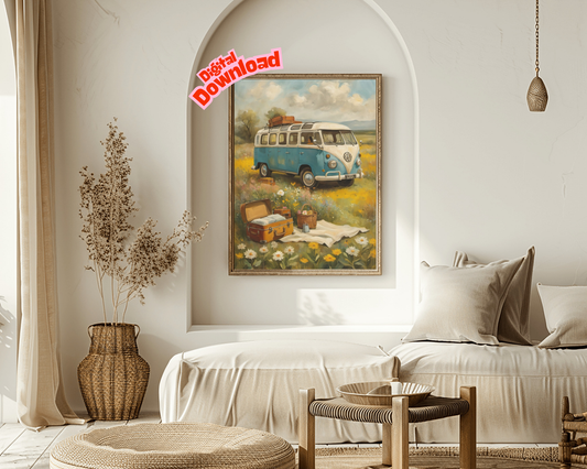 AquilVision Bohemian Picnic Wall Art Digital Print - AquilVision