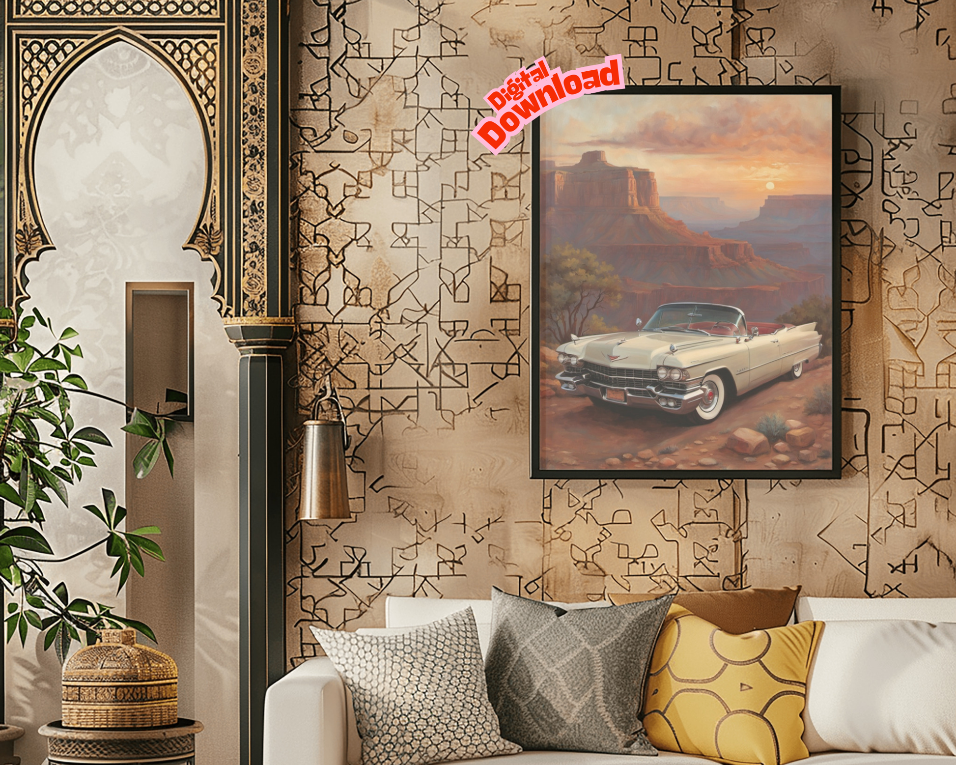 AquilVision Grand Canyon Sunset Artwork Digital Print - AquilVision