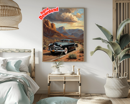 AquilVision Classic Car Art Print for Home Decor