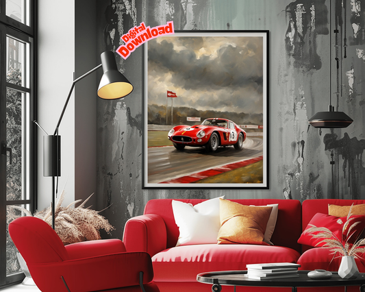 AquilVision Classic Car Racing Artwork Digital Print AquilVision