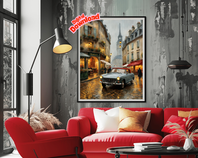 AquilVision Parisian Street Decor For Living Room Digital Print Ready AquilVision