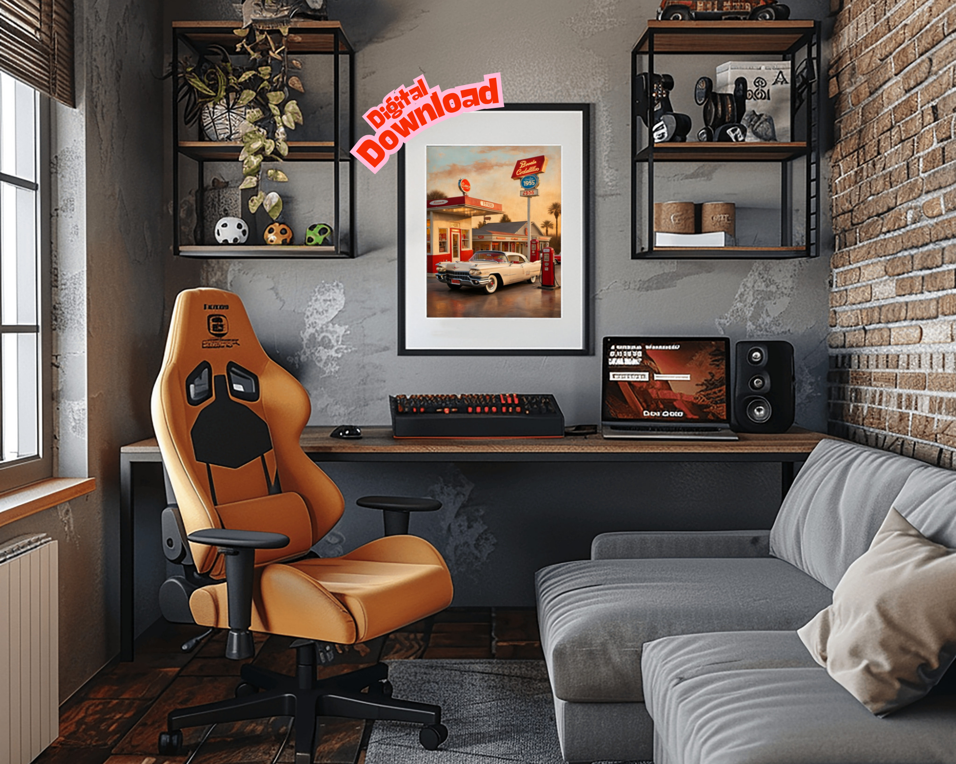 AquilVision Retro Car Artwork for Living Room Decor - AquilVision