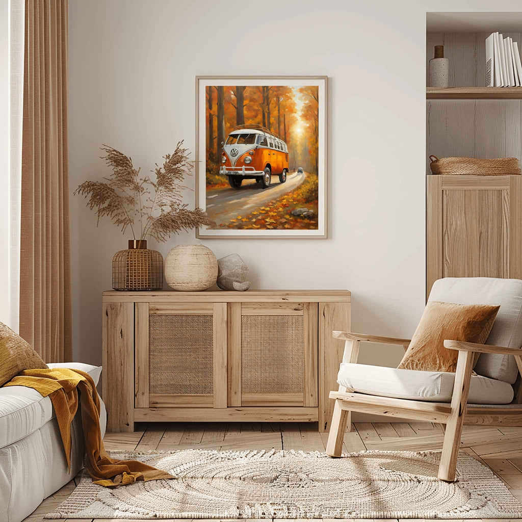 1960 German Split-Window Van - Forest Edition | Poster Canvas - AquilVision