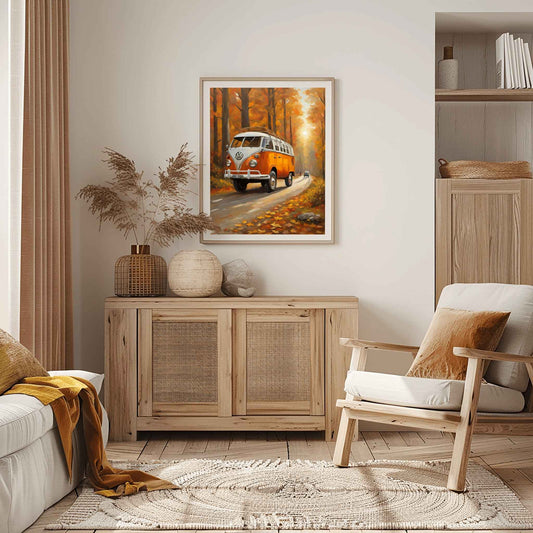 1960 German Split-Window Van - Forest Edition | Poster Canvas