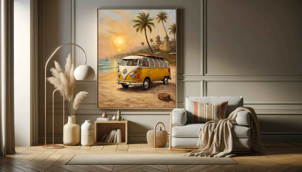 1960 German Split-Window Van - Beach Edition | Poster Canvas