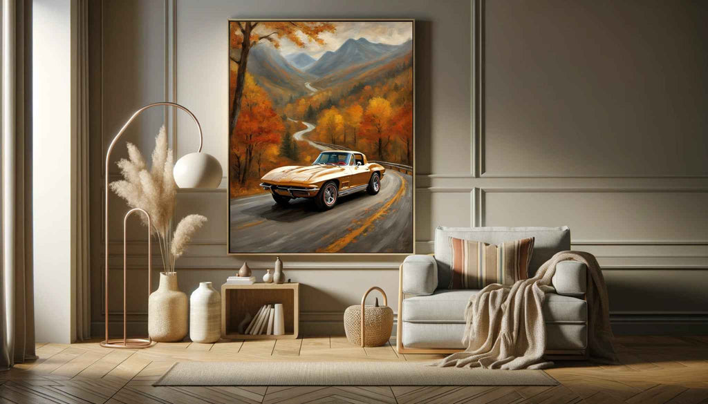 1963 Split-Window Stingray - Forest Edition | Poster Canvas - AquilVision
