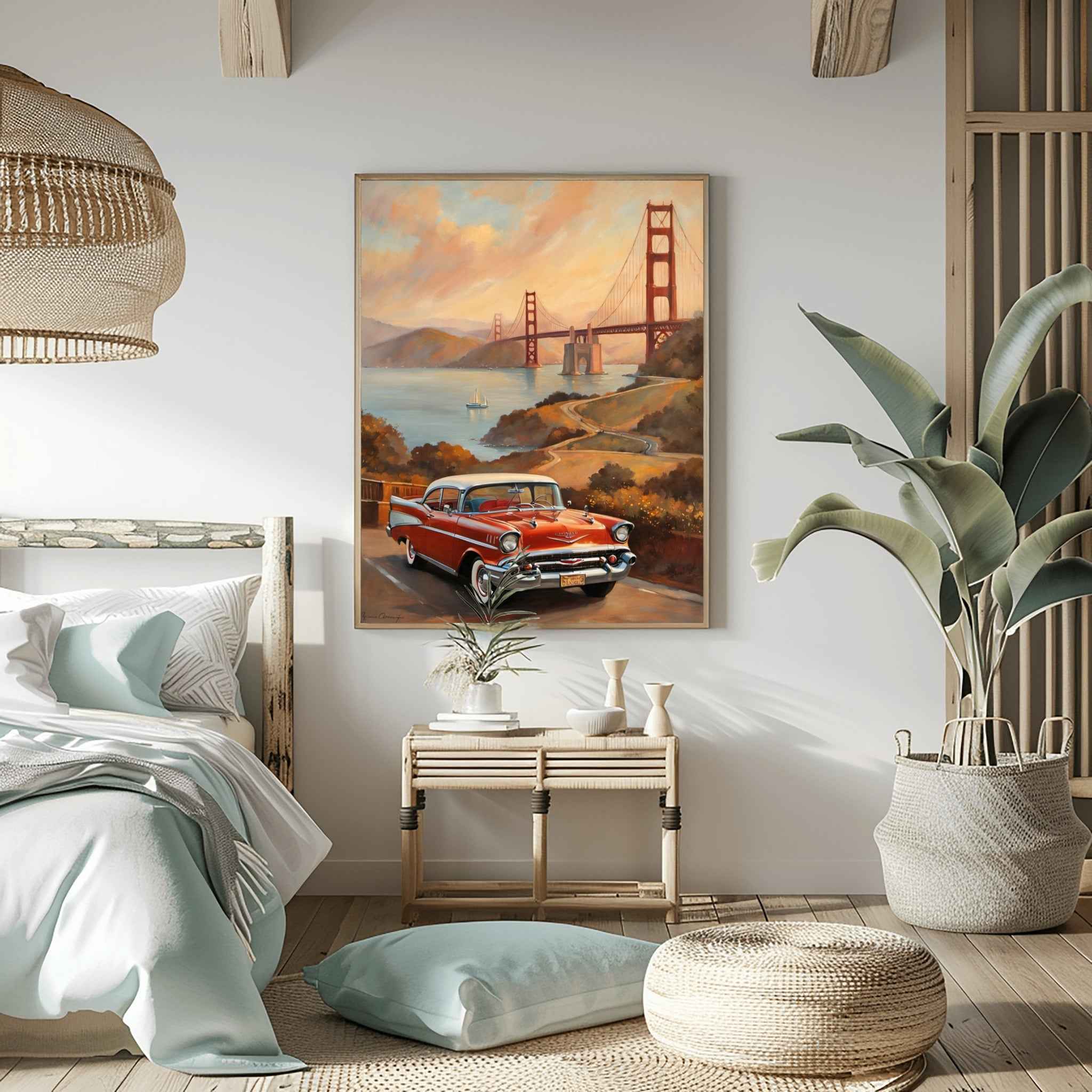 1957 Tri-Five Icon Collection - Golden Gate Edition | Poster Canvas