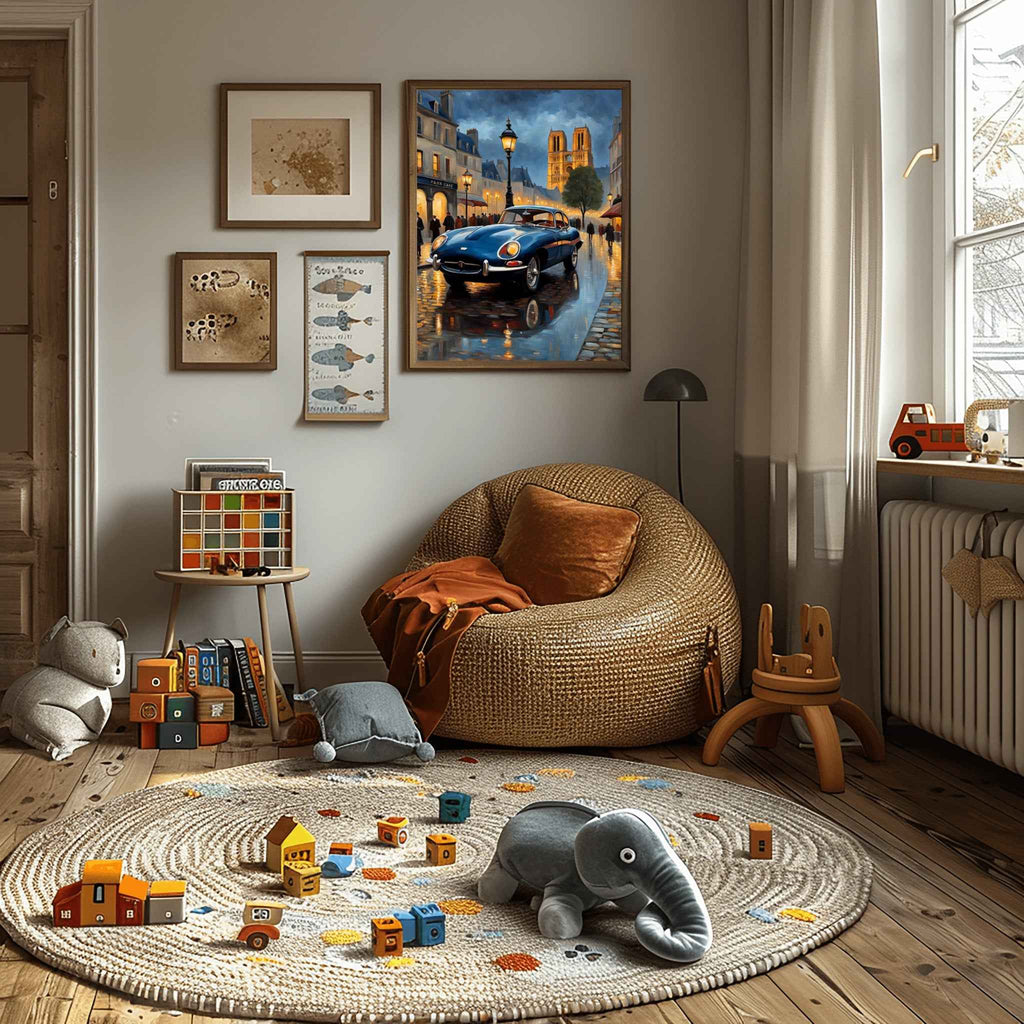 1961 E-Type Racing Beauty - Paris Edition | Poster Canvas - AquilVision