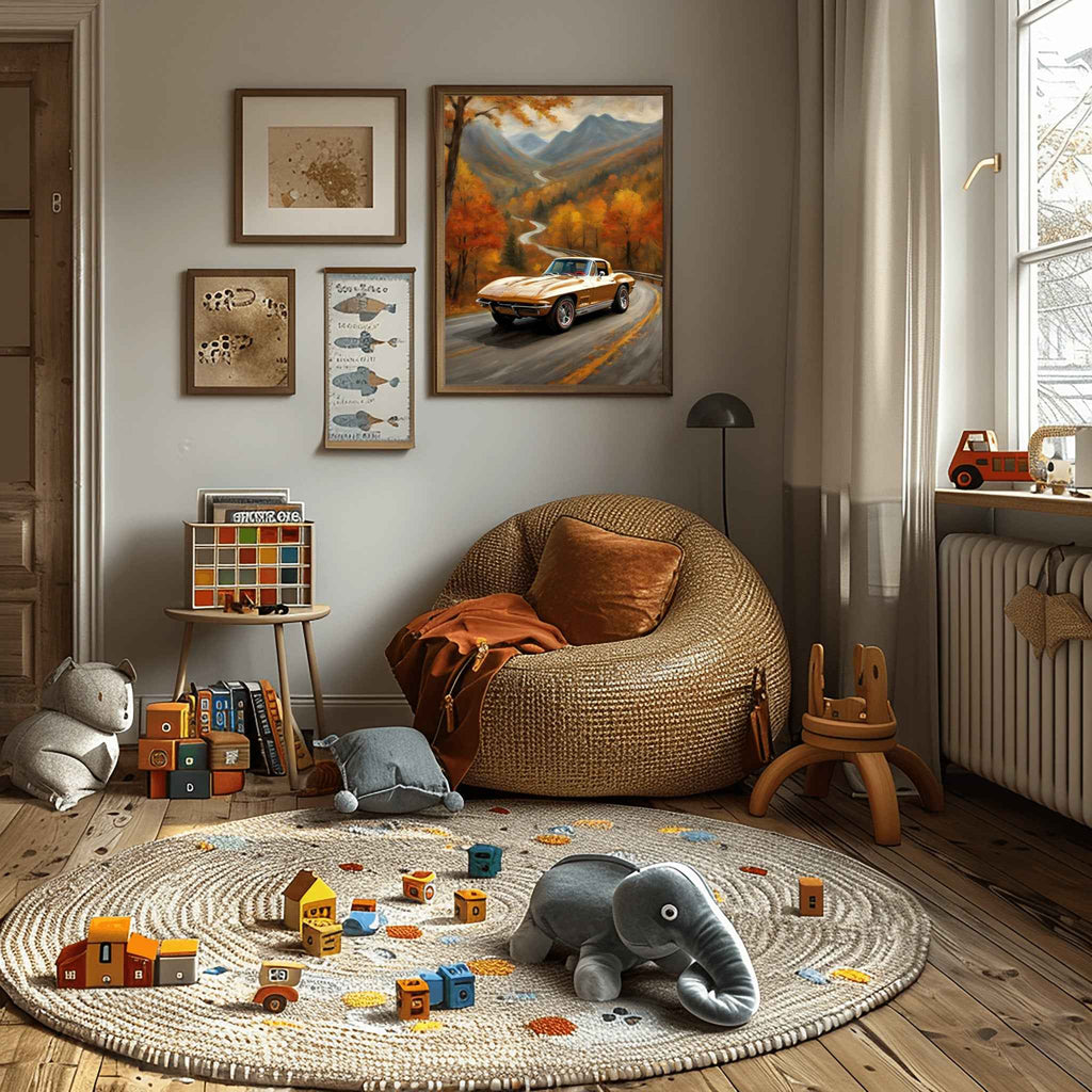 1963 Split-Window Stingray - Forest Edition | Poster Canvas - AquilVision