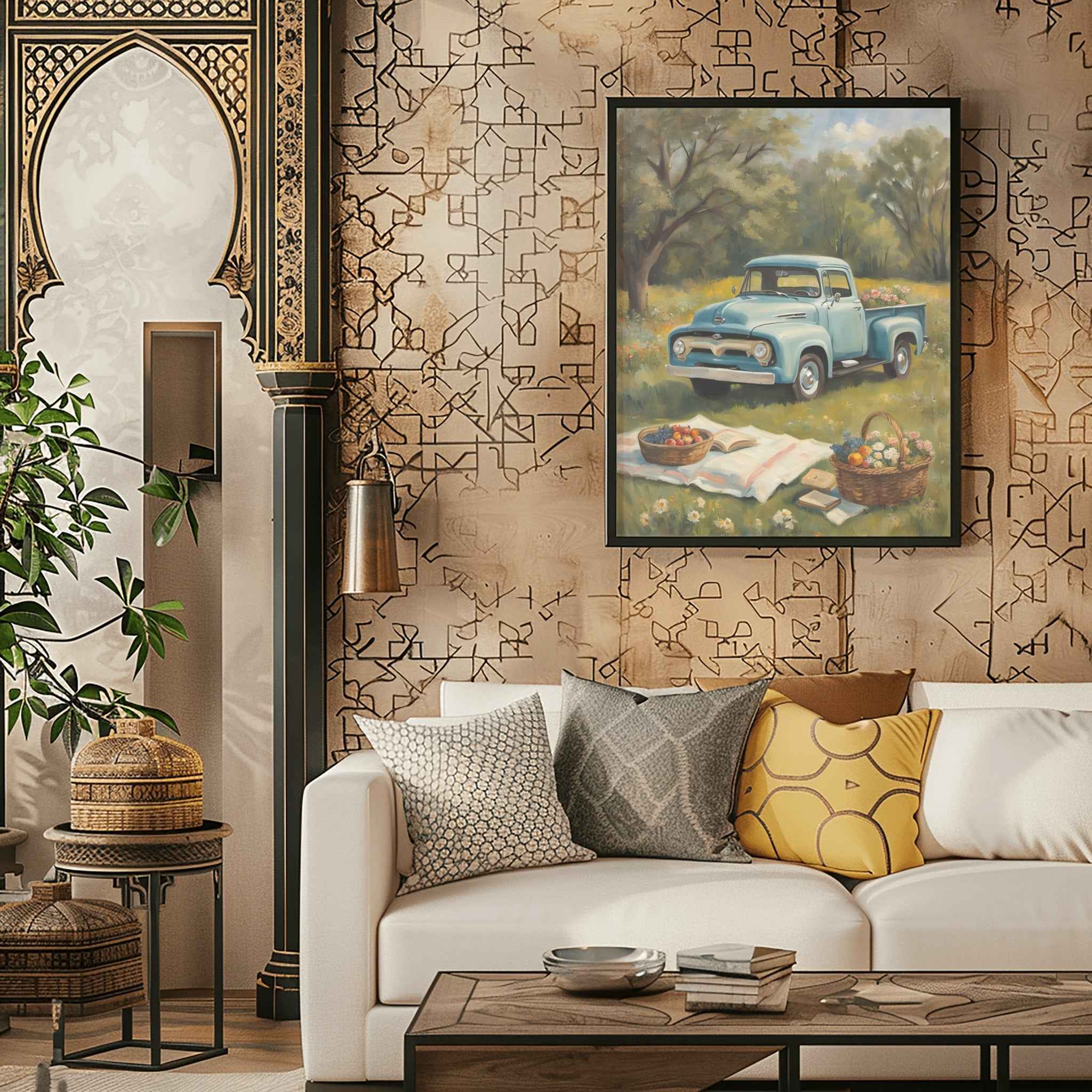 1956 Effie Classic Pickup - Picnic Edition | Poster Canvas