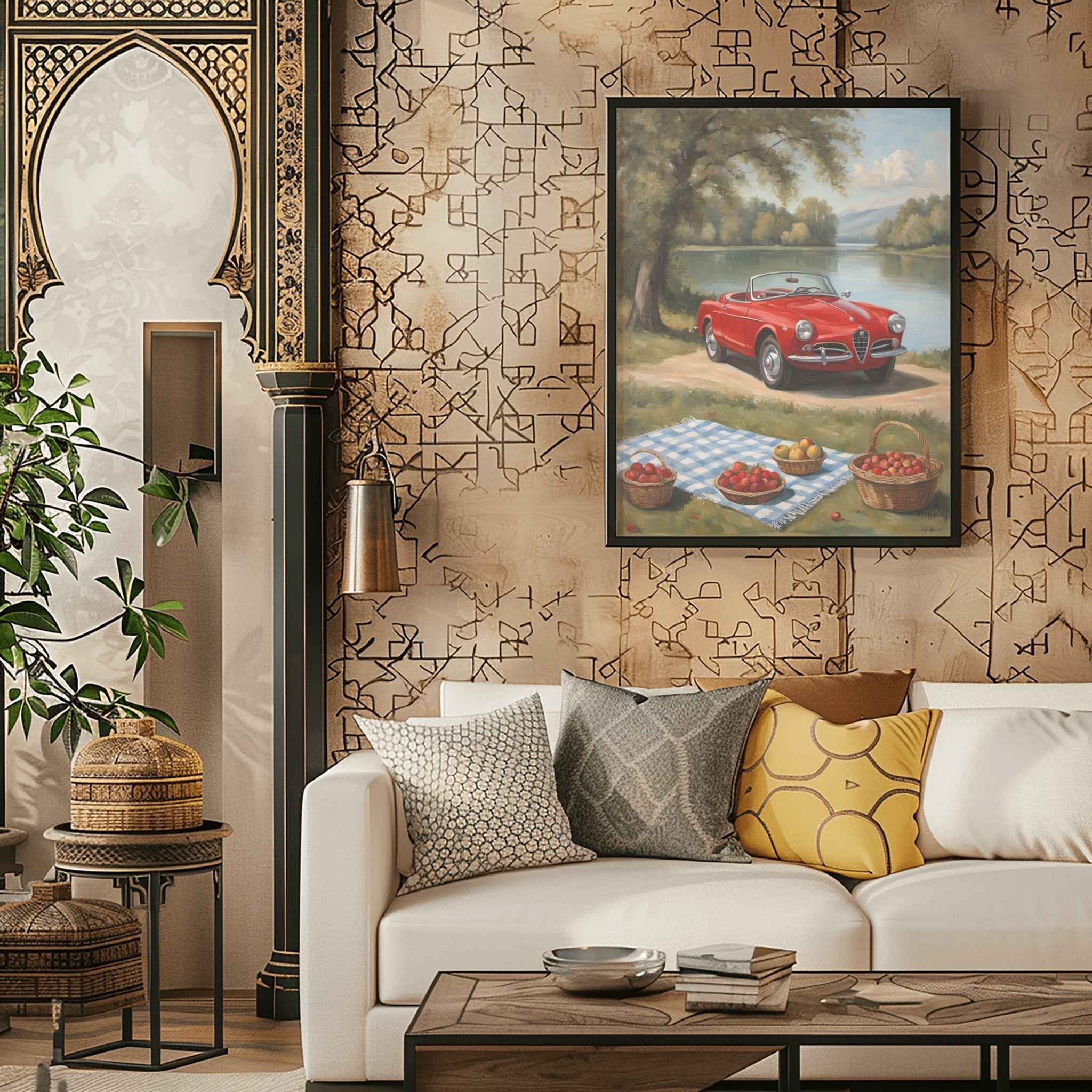 1958 Italian Spider Romance - Lakeside Edition | Poster Canvas