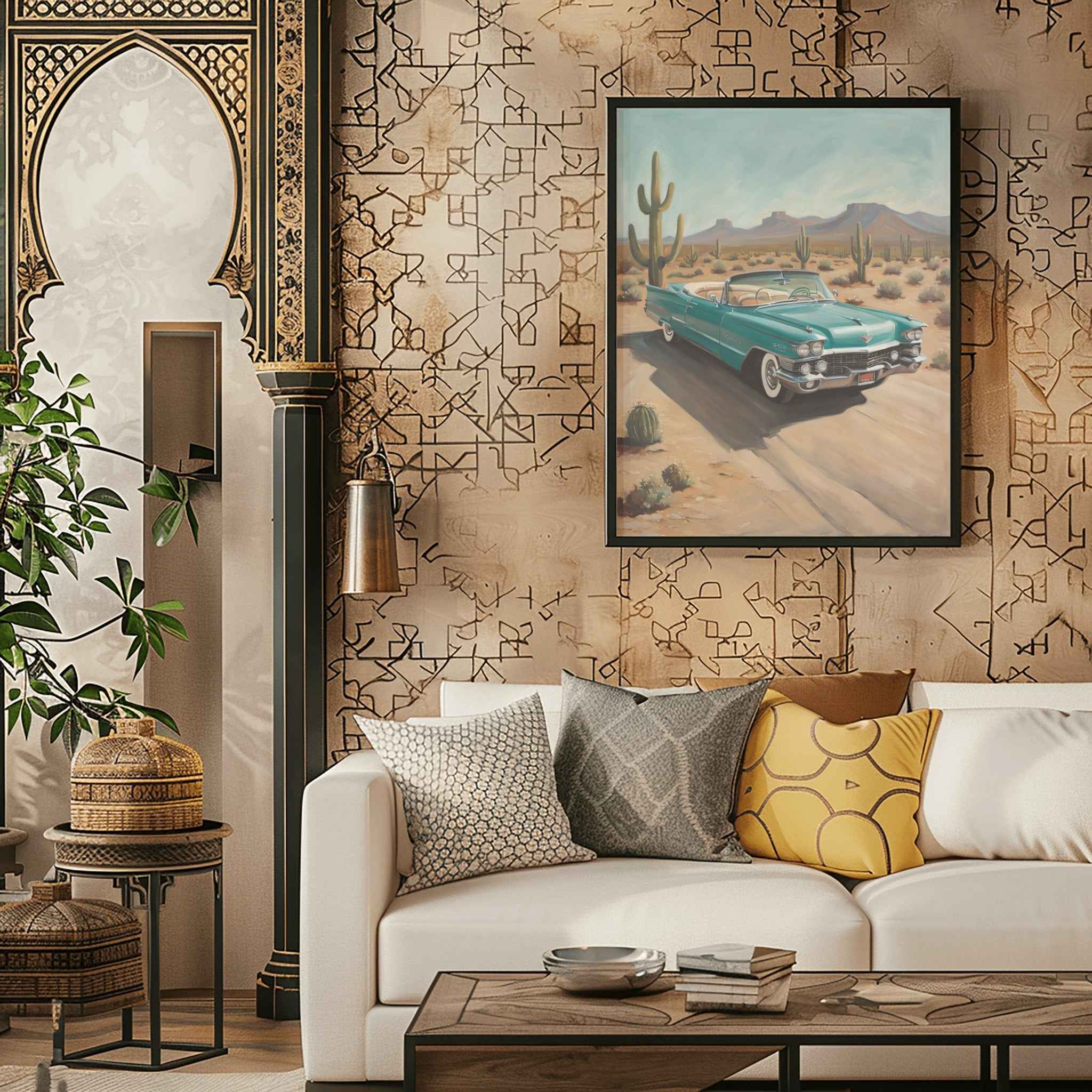 1959 Fins & Chrome Cadillac - Desert Edition | Poster Canvas