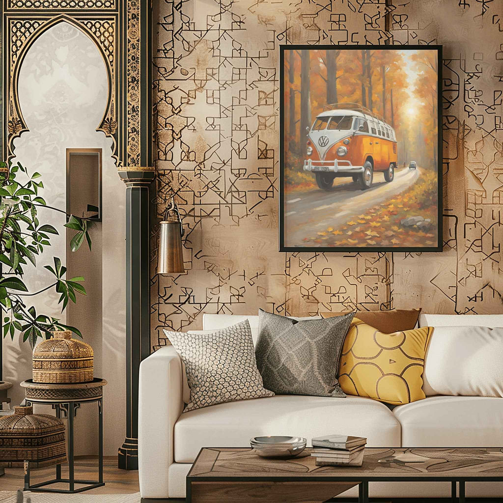 1960 German Split-Window Van - Forest Edition | Poster Canvas - AquilVision