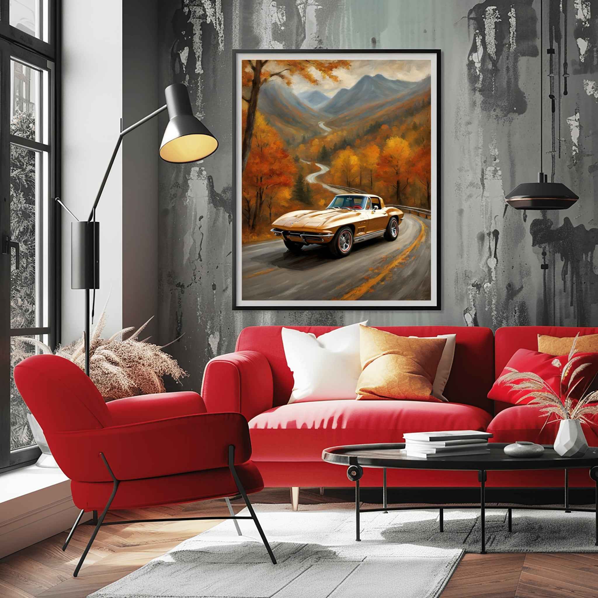 1963 Split-Window Stingray - Forest Edition | Poster Canvas - AquilVision