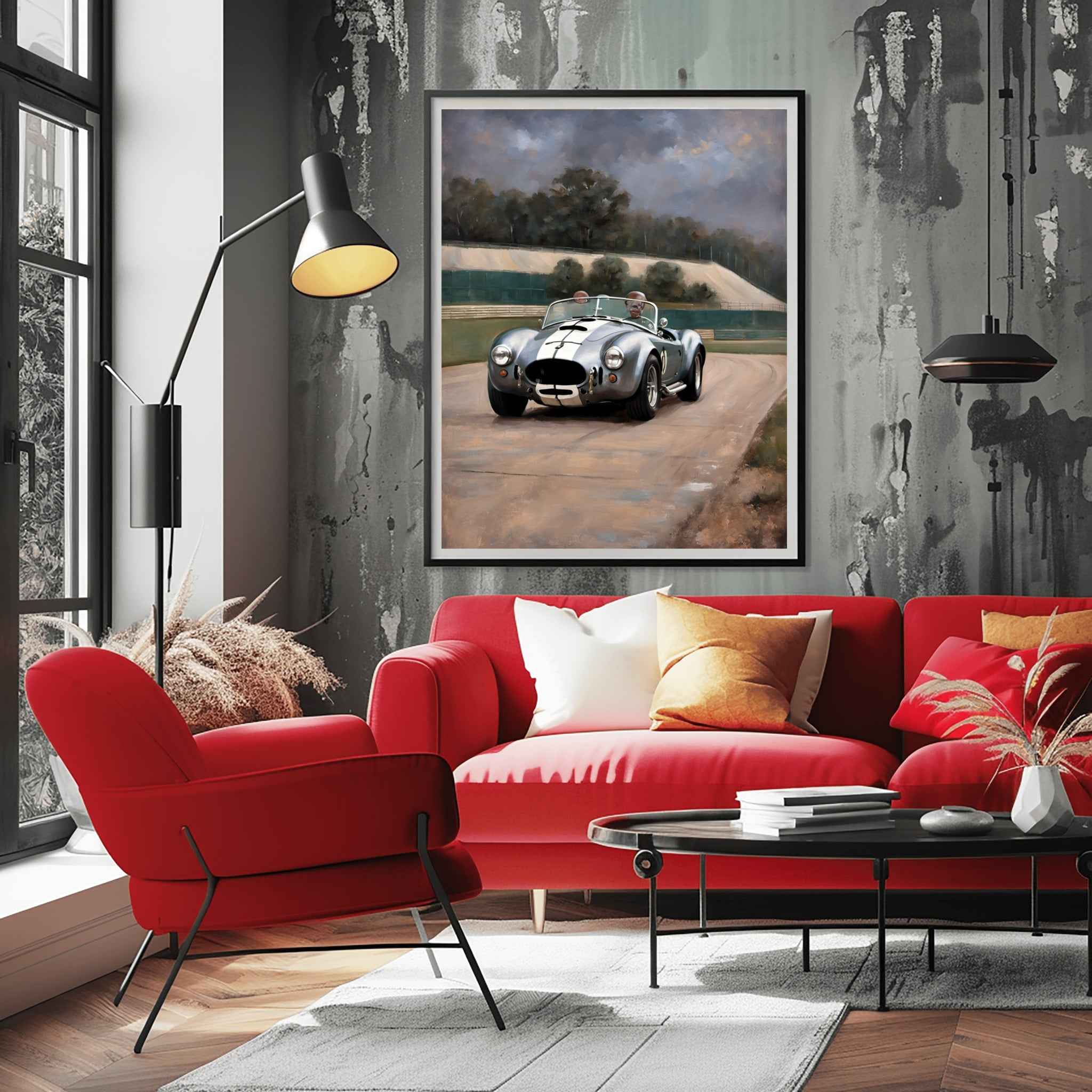 1966 Cobra Racing Heritage - Racetrack Edition | Poster Canvas