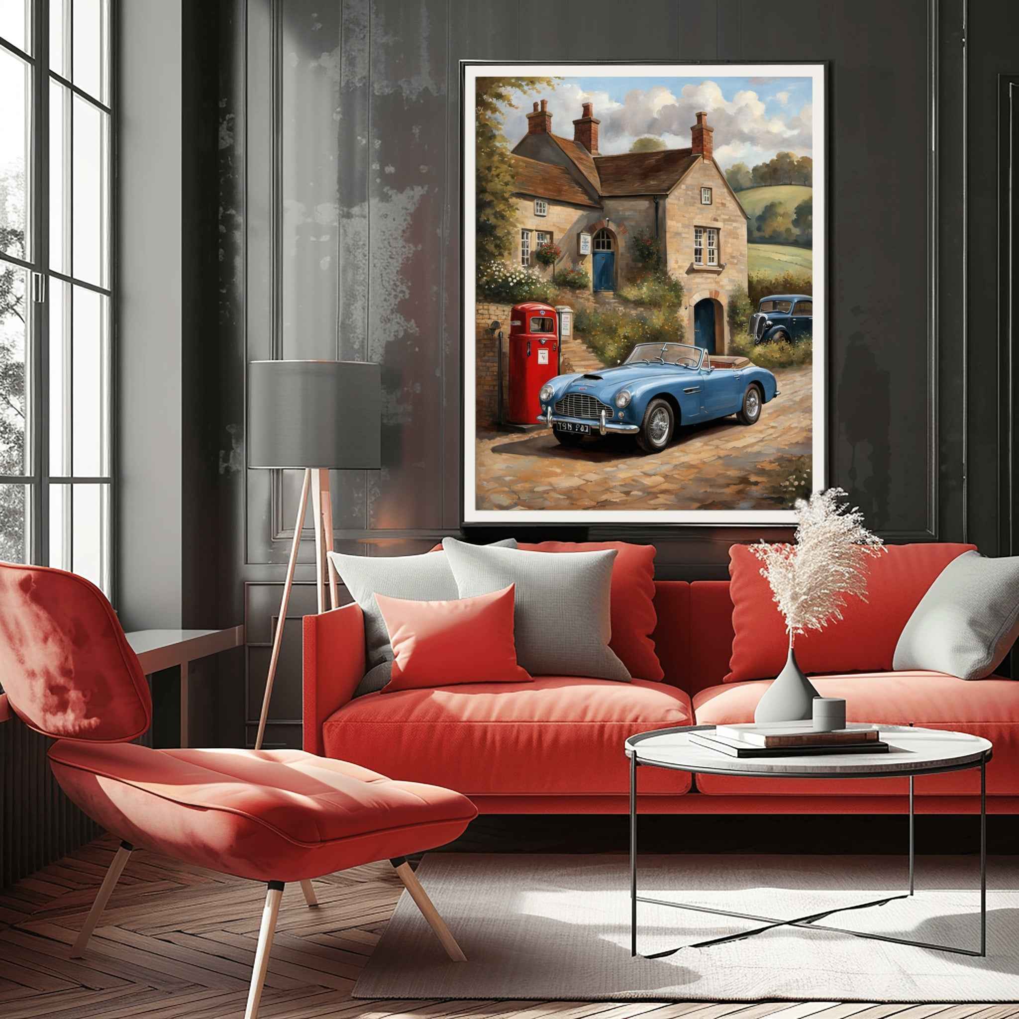 1954 British Drophead Elegance - Vintage Station Edition | Poster Canvas
