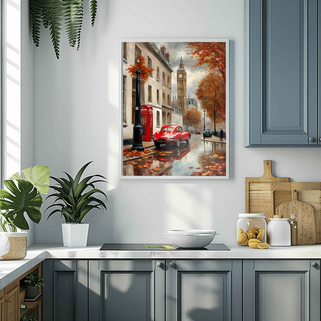 1961 E-Type Racing Beauty - London Edition | Poster Canvas - AquilVision