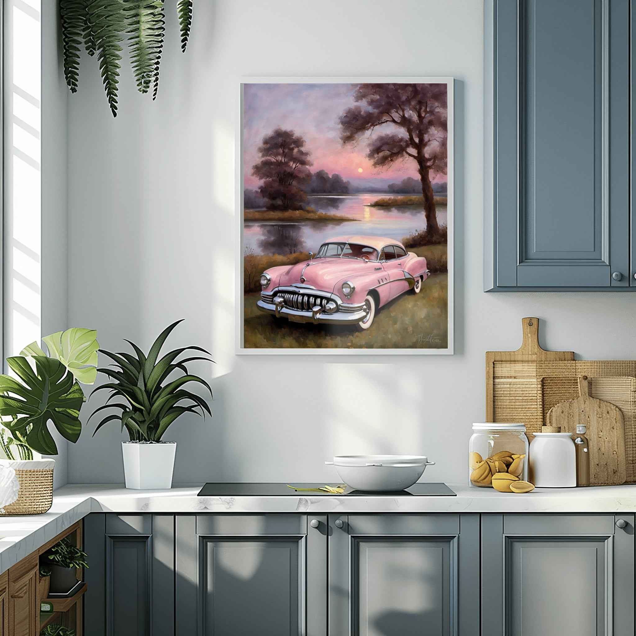 1950 American Riviera Dream - Lakeside Edition | Poster - Canvas - Framed Canvas