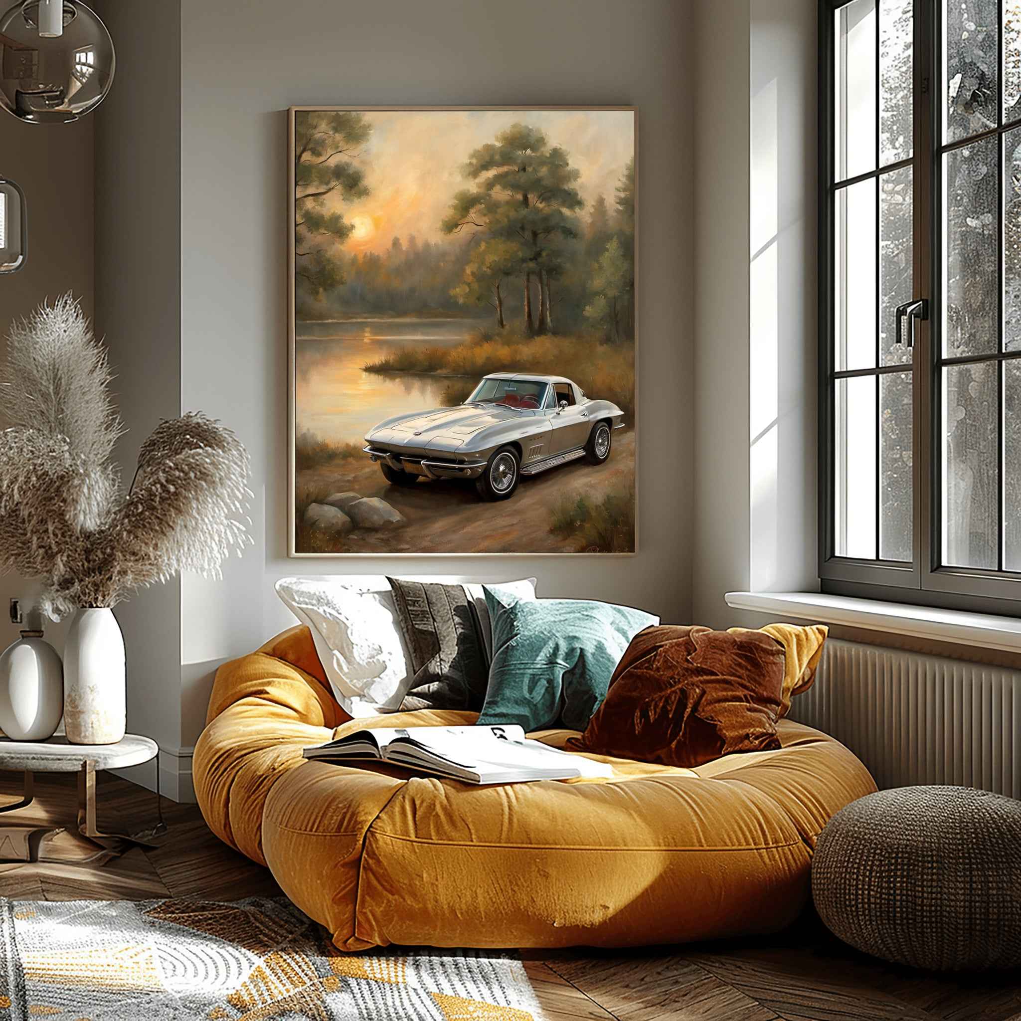 1963 Split-Window Stingray - Lakeside Edition | Poster Canvas