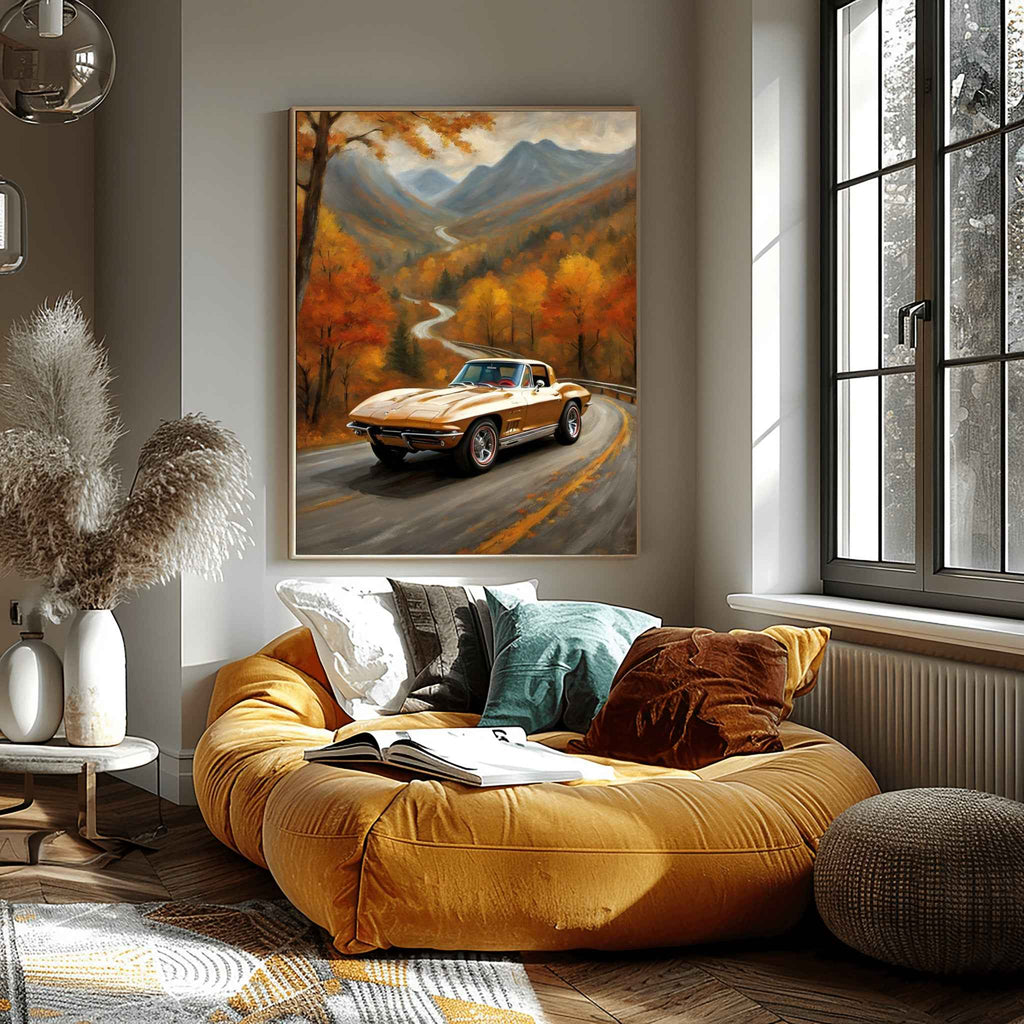 1963 Split-Window Stingray - Forest Edition | Poster Canvas - AquilVision