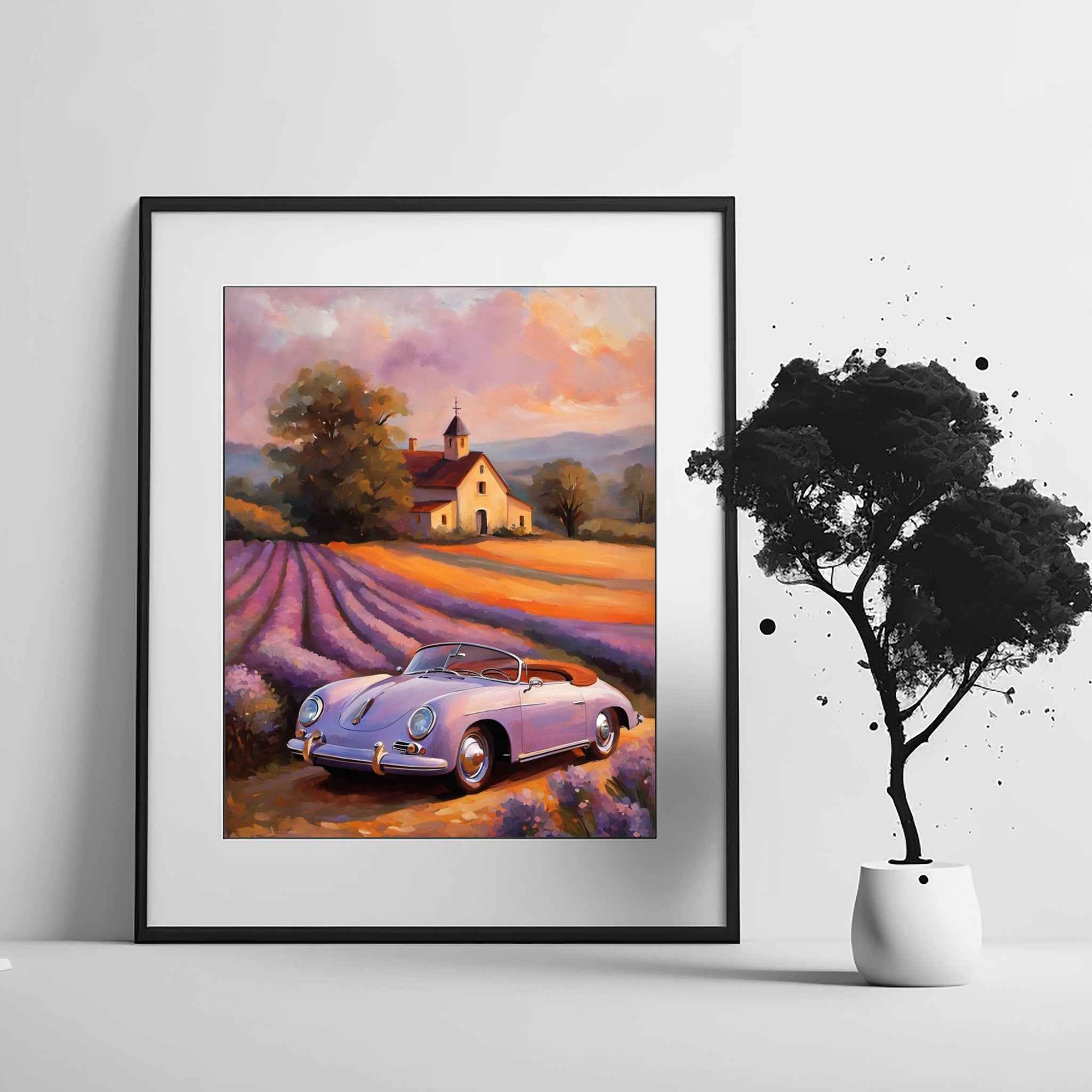 1956 German Speedster Icon - Lavender Edition | Poster Canvas
