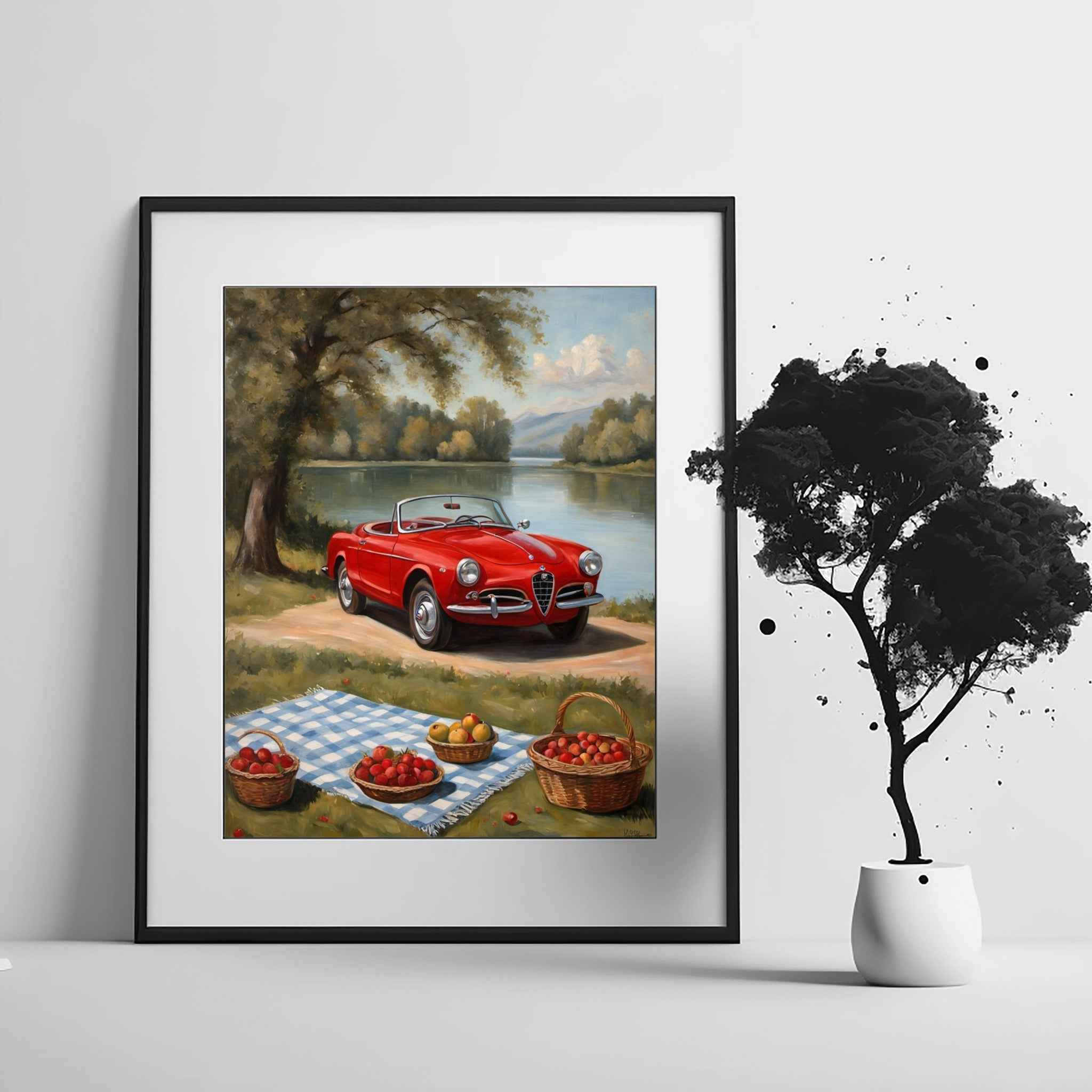 1958 Italian Spider Romance - Lakeside Edition | Poster Canvas - AquilVision