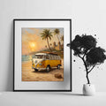 1960 German Split-Window Van - Beach Edition | Poster Canvas
