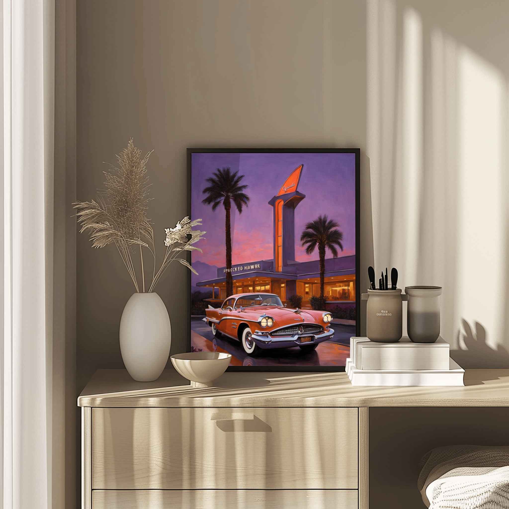 1958 Golden Hawk GT - Retro Hotel Edition | Poster Canvas
