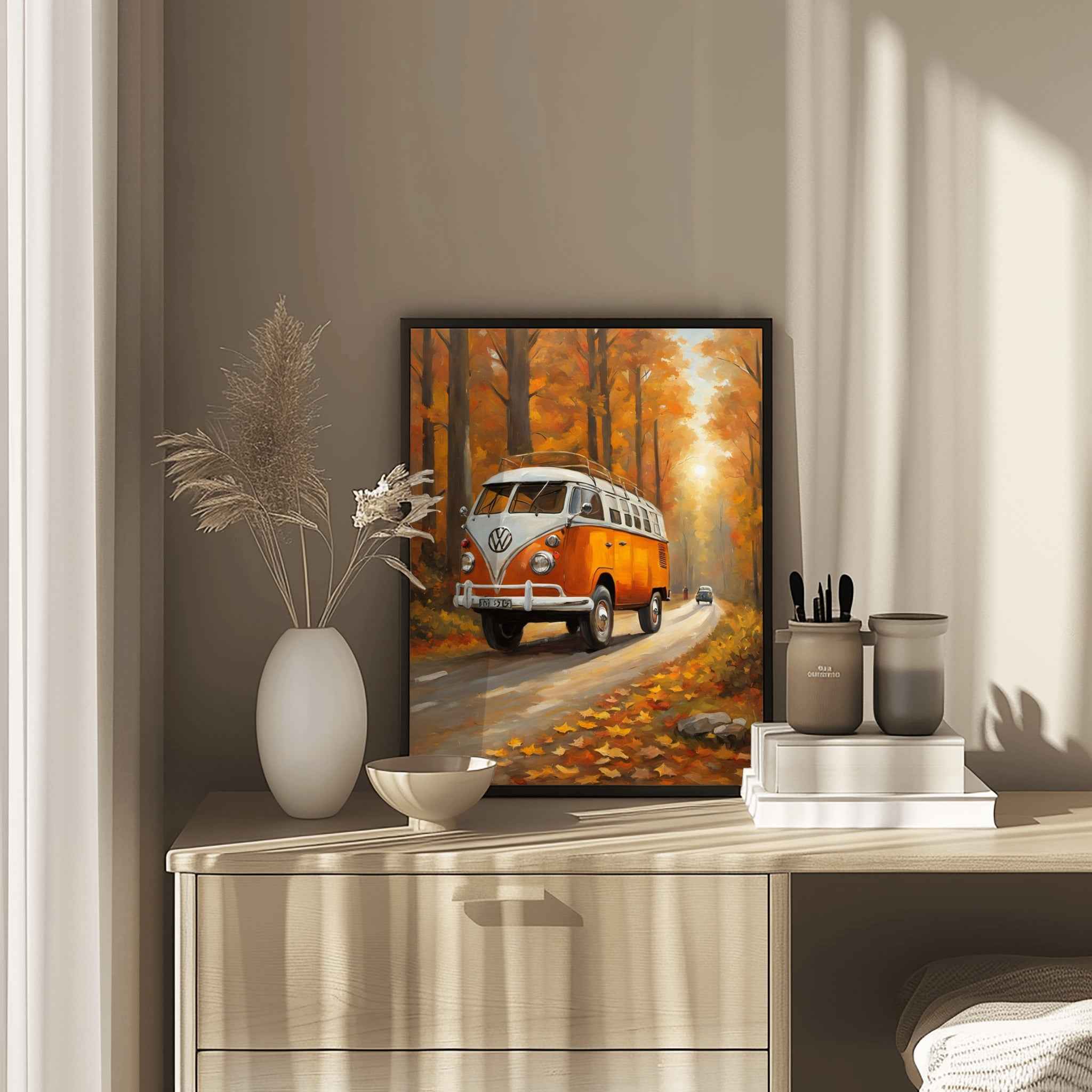 1960 German Split-Window Van - Forest Edition | Poster Canvas - AquilVision