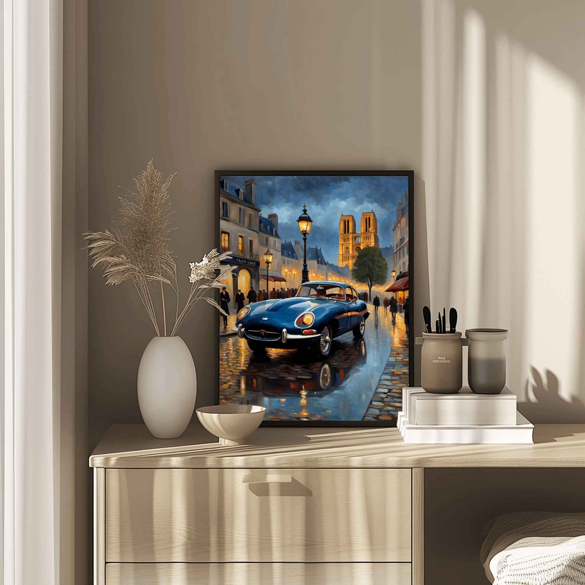 1961 E-Type Racing Beauty - Paris Edition | Poster Canvas - AquilVision