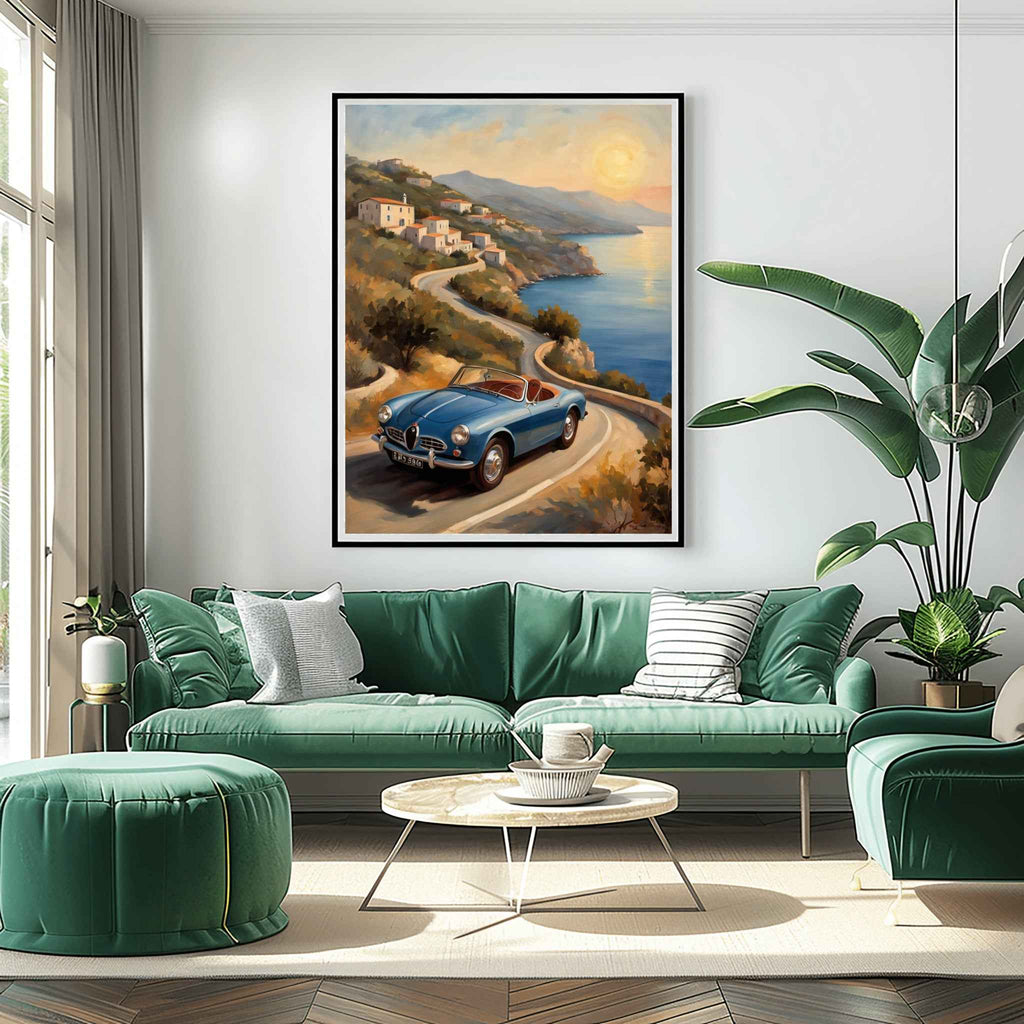 1958 Italian Spider Romance - Beach Edition | Poster Canvas
