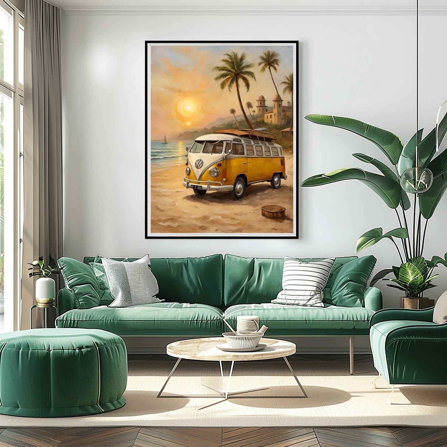 1960 German Split-Window Van - Beach Edition | Poster Canvas