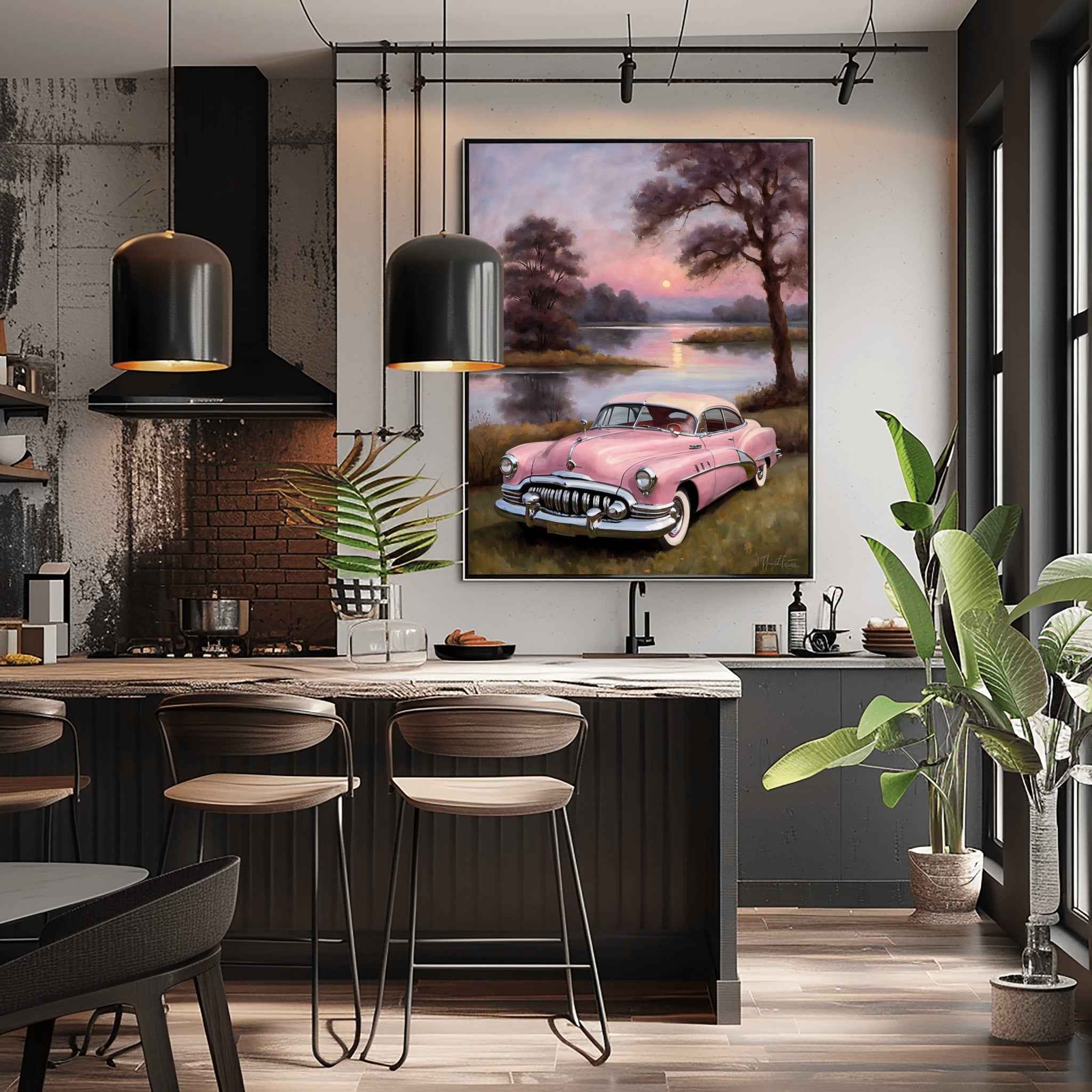 1950 American Riviera Dream - Lakeside Edition | Poster - Canvas - Framed Canvas