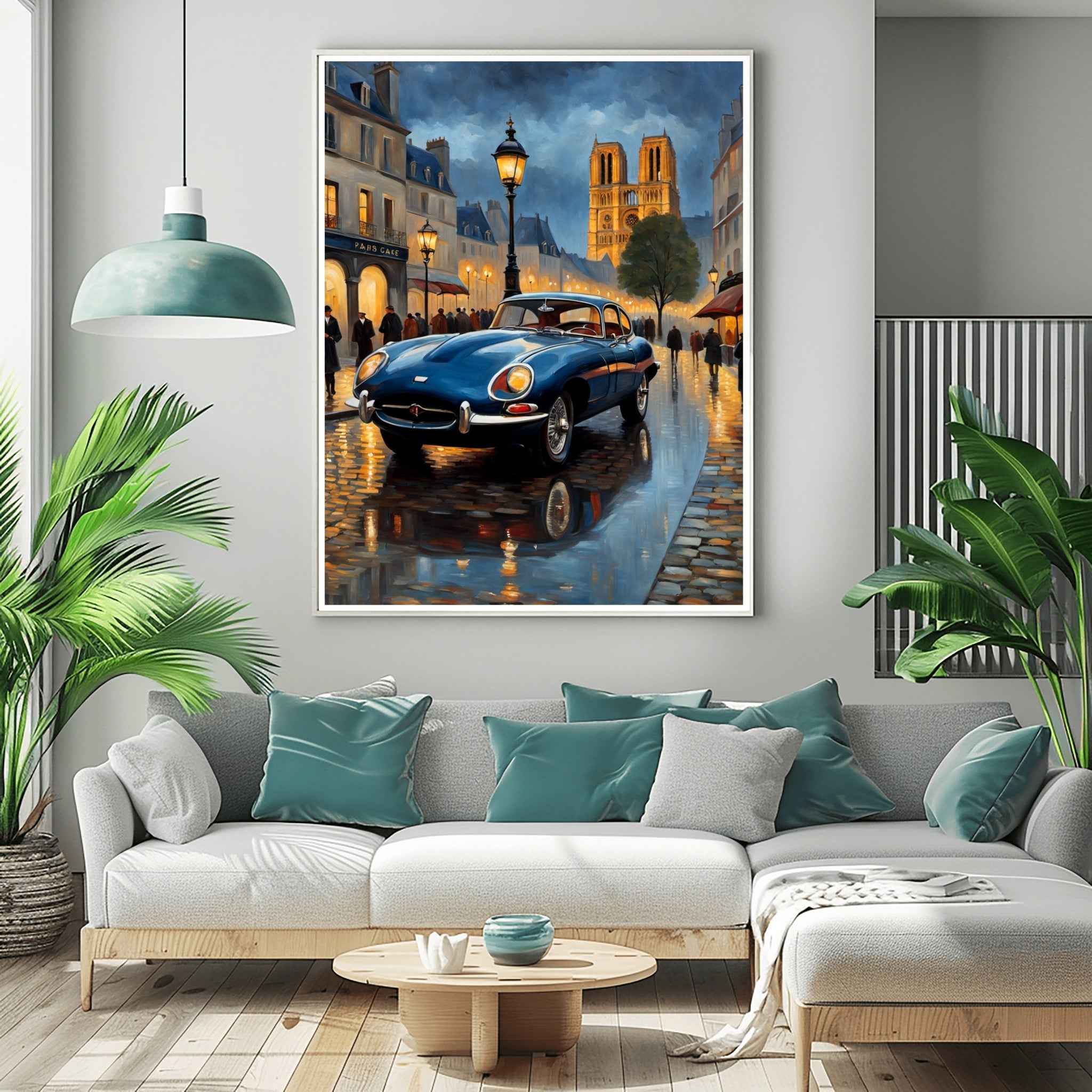 1961 E-Type Racing Beauty - Paris Edition | Poster Canvas - AquilVision