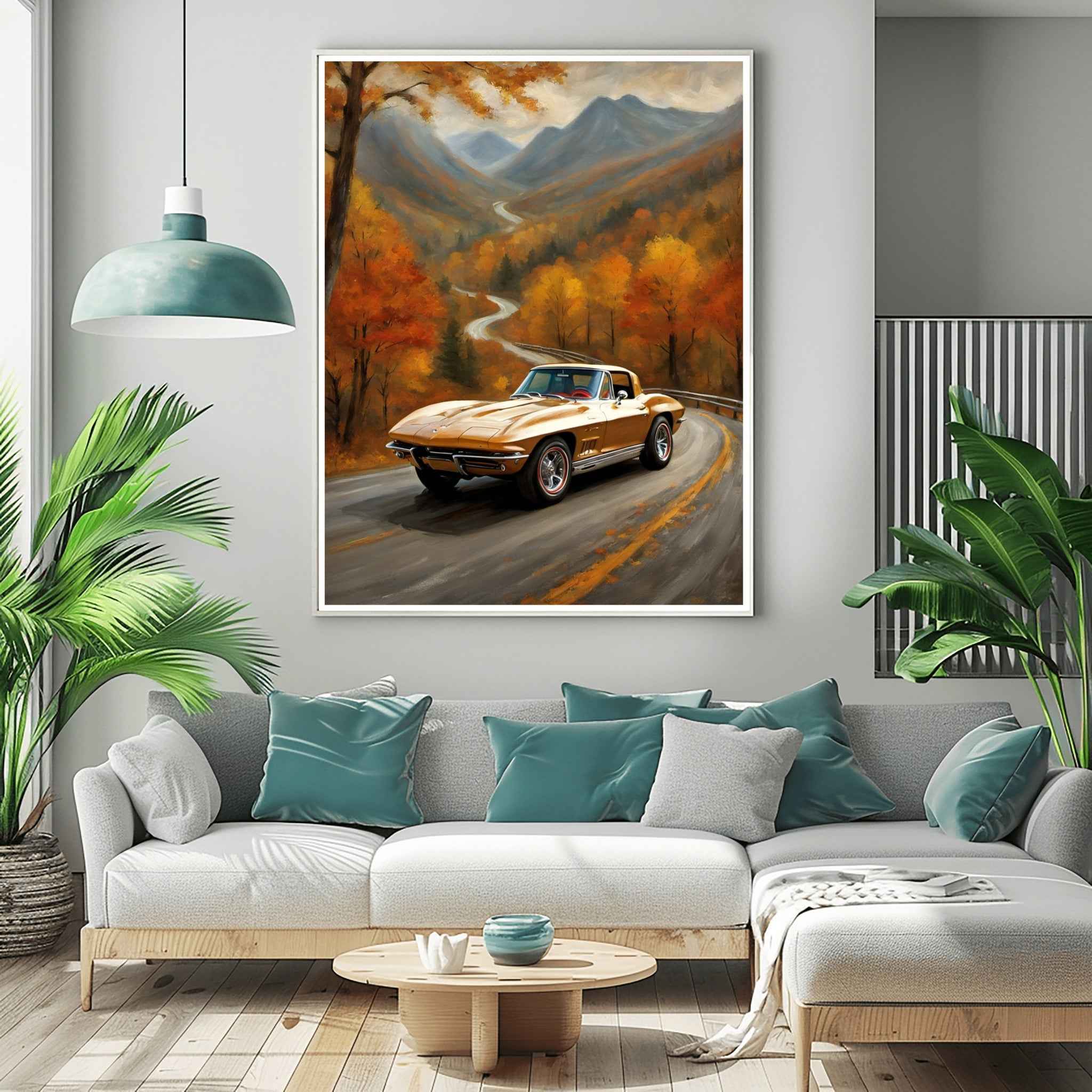 1963 Split-Window Stingray - Forest Edition | Poster Canvas - AquilVision