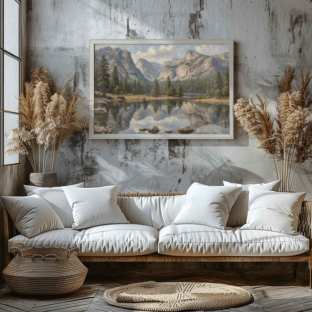 Mirror Lake Poster Canvas Yosemite National Park Collection