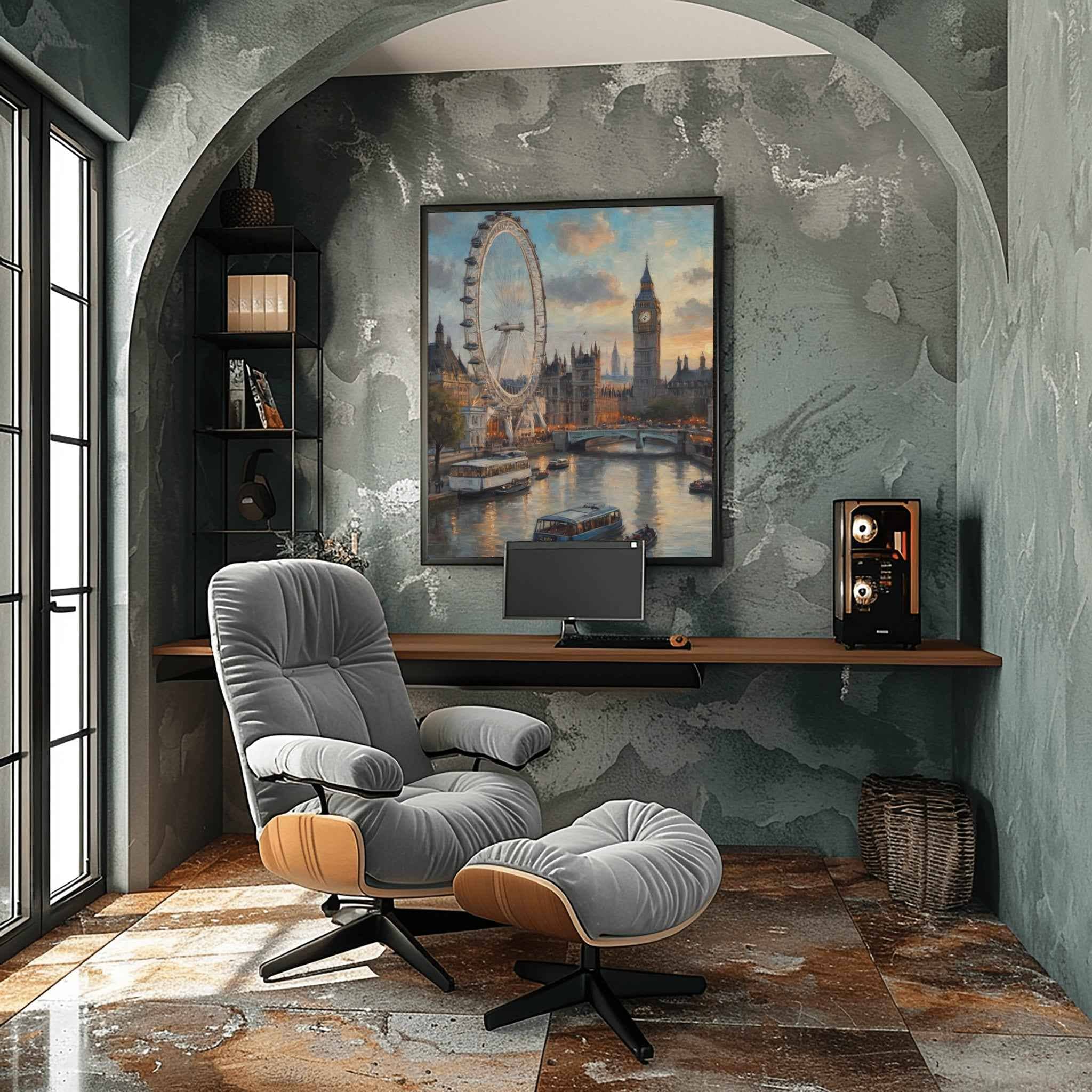 London Eye Poster Canvas Artwork - London Collection