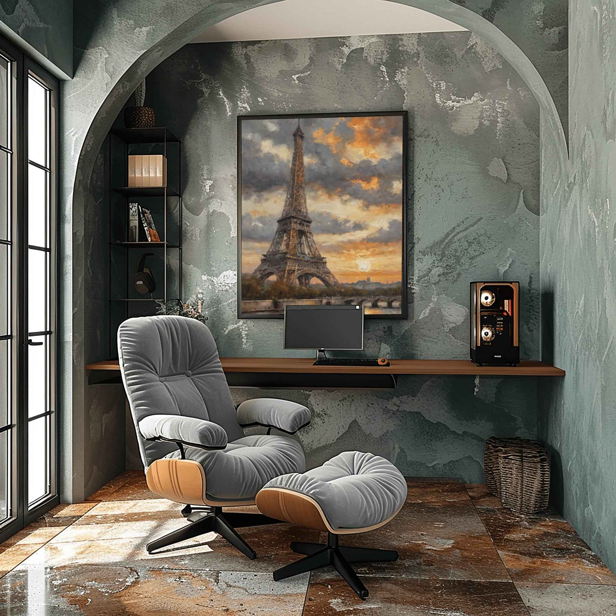 Eiffel Tower Poster Canvas Artwork - Paris Collection